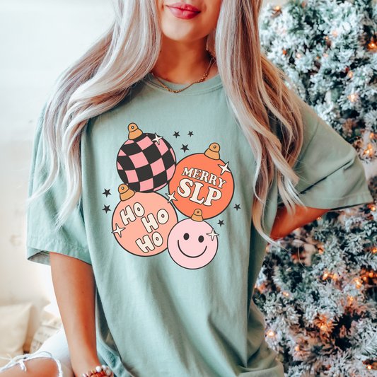 Merry SLP Ornaments Comfort Colors T-Shirt