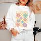 Audiology Distressed Retro Daisy Crewneck Sweatshirt