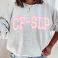 CF-SLP Collegiate Font Sweatshirt | Pink and Orange Font