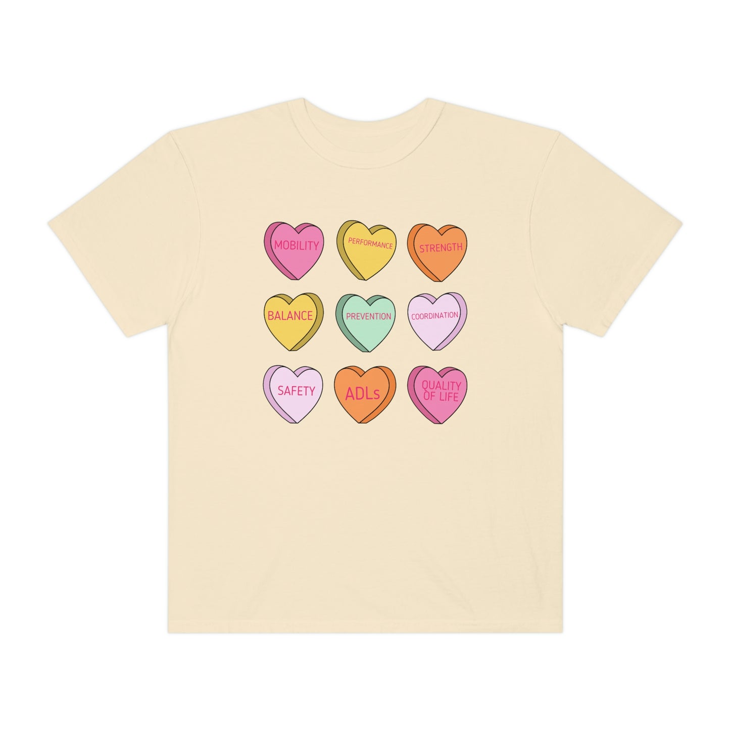 PT Scope Candy Hearts Comfort Colors T-Shirt