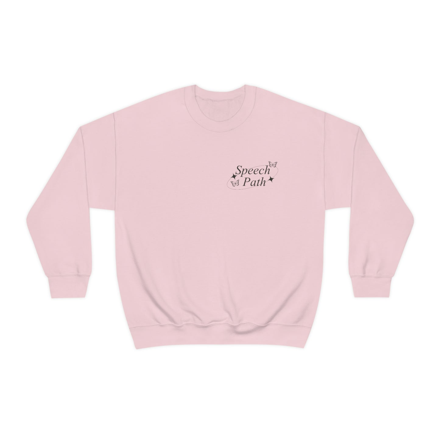 Speech Path Butterflies Crewneck Sweatshirt | Front and Back Print