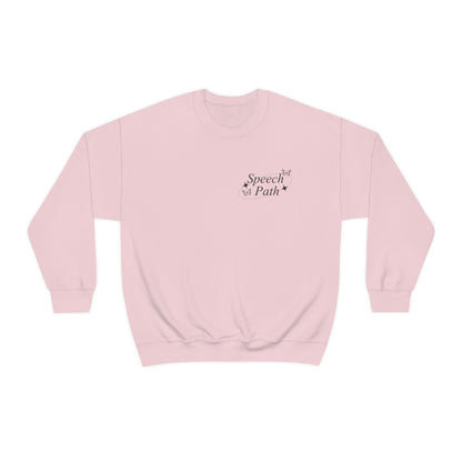 Speech Path Butterflies Crewneck Sweatshirt | Front and Back Print