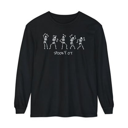 Spooky OT Skeletons Long Sleeve Comfort Colors T-Shirt