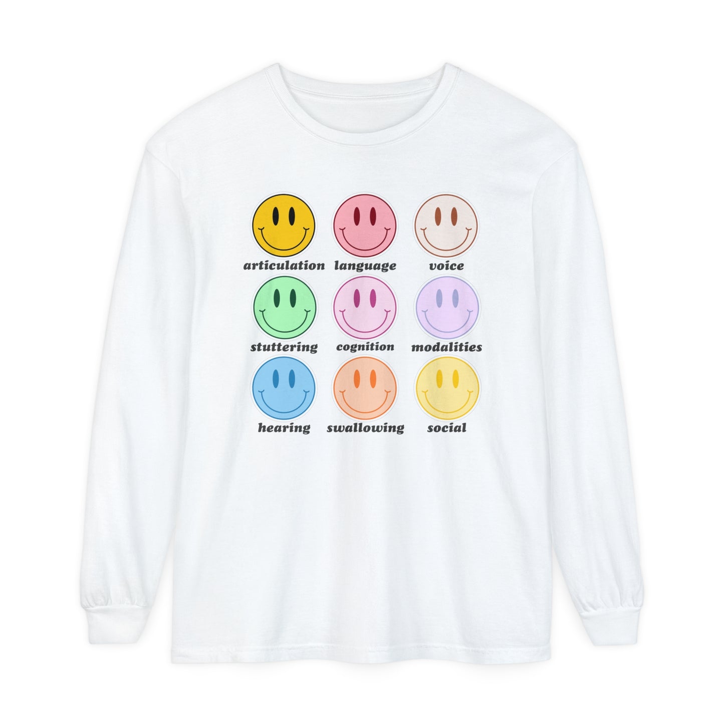 Retro Distressed Speech Scope Long Sleeve Comfort Colors T-Shirt