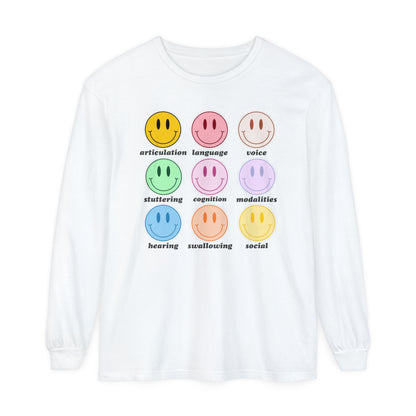Retro Distressed Speech Scope Long Sleeve Comfort Colors T-Shirt