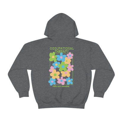Occupational Therapy Bright Floral Hoodie | Front and Back Print