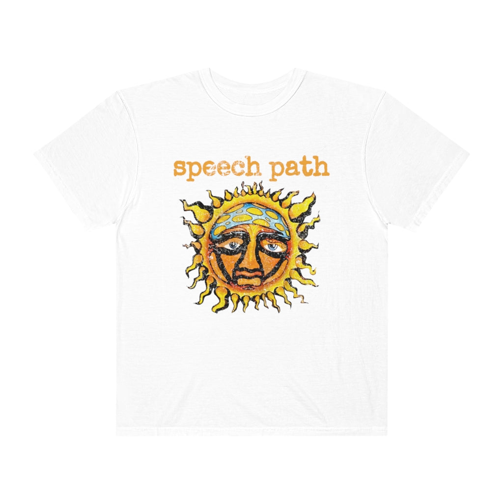 Speech Path Distressed Sun Band-Inspired Comfort Colors T-Shirt