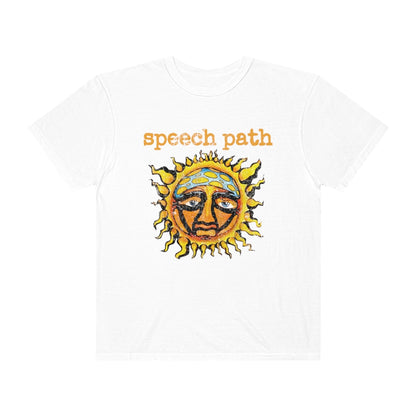 Speech Path Distressed Sun Band-Inspired Comfort Colors T-Shirt