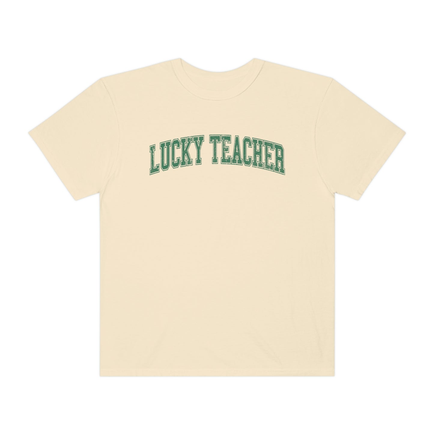 Lucky Teacher Distressed Comfort Colors T-Shirt