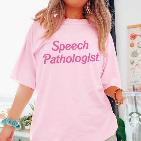Pink Speech Pathologist Comfort Colors T-Shirt