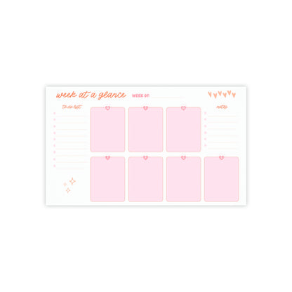 Week at a Glance Post-it® Note Pad 10 x 6