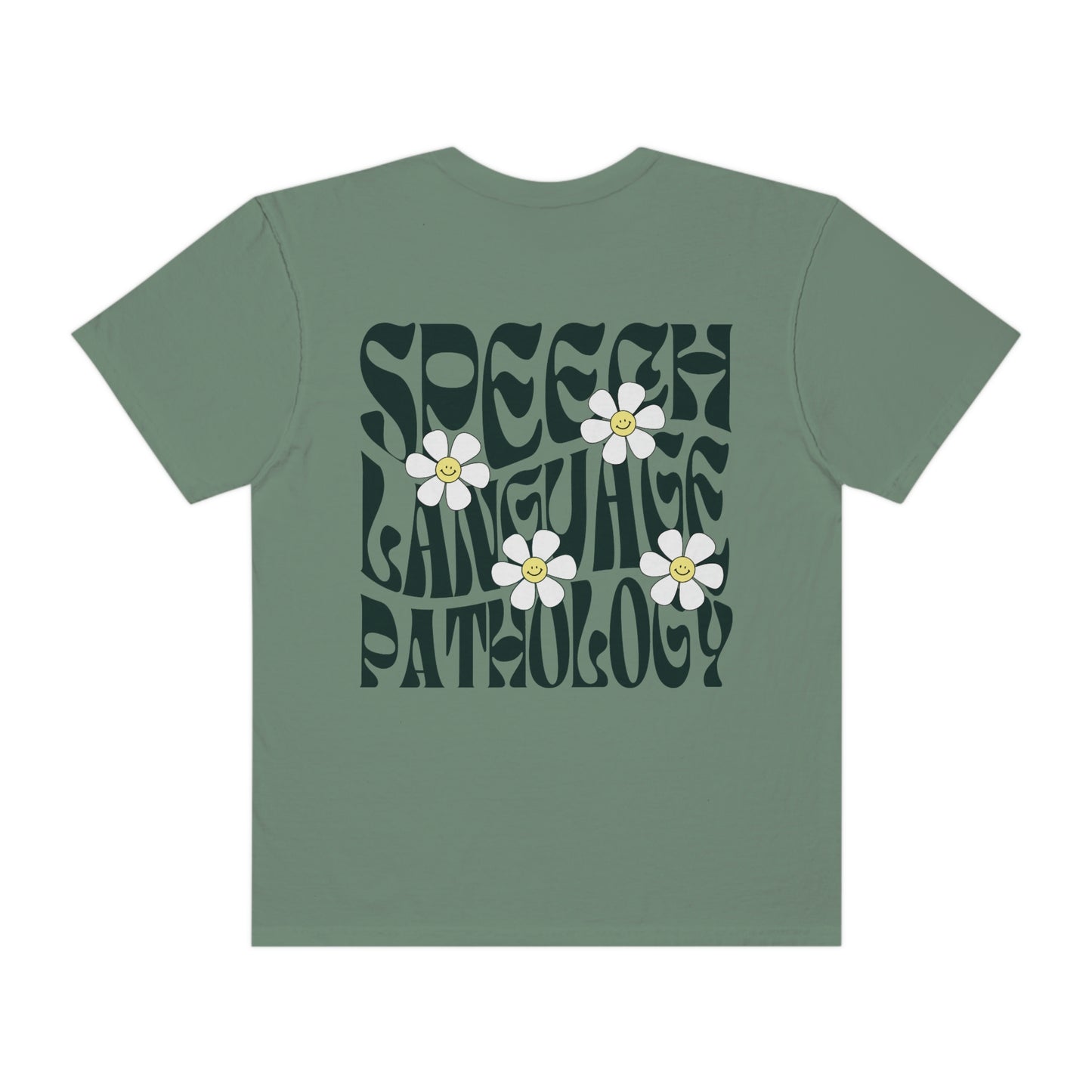 Speech Retro Daisy Comfort Colors T-Shirt | Front and Back Print