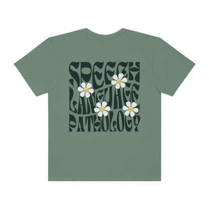 Speech Retro Daisy Comfort Colors T-Shirt | Front and Back Print