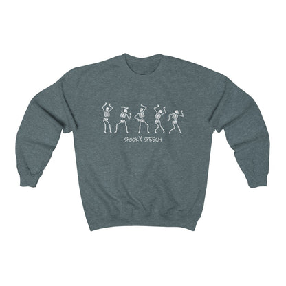 Spooky Speech Skeletons Crewneck Sweatshirt
