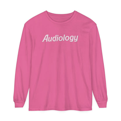 Pink Audiology Long Sleeve Comfort Colors T-Shirt