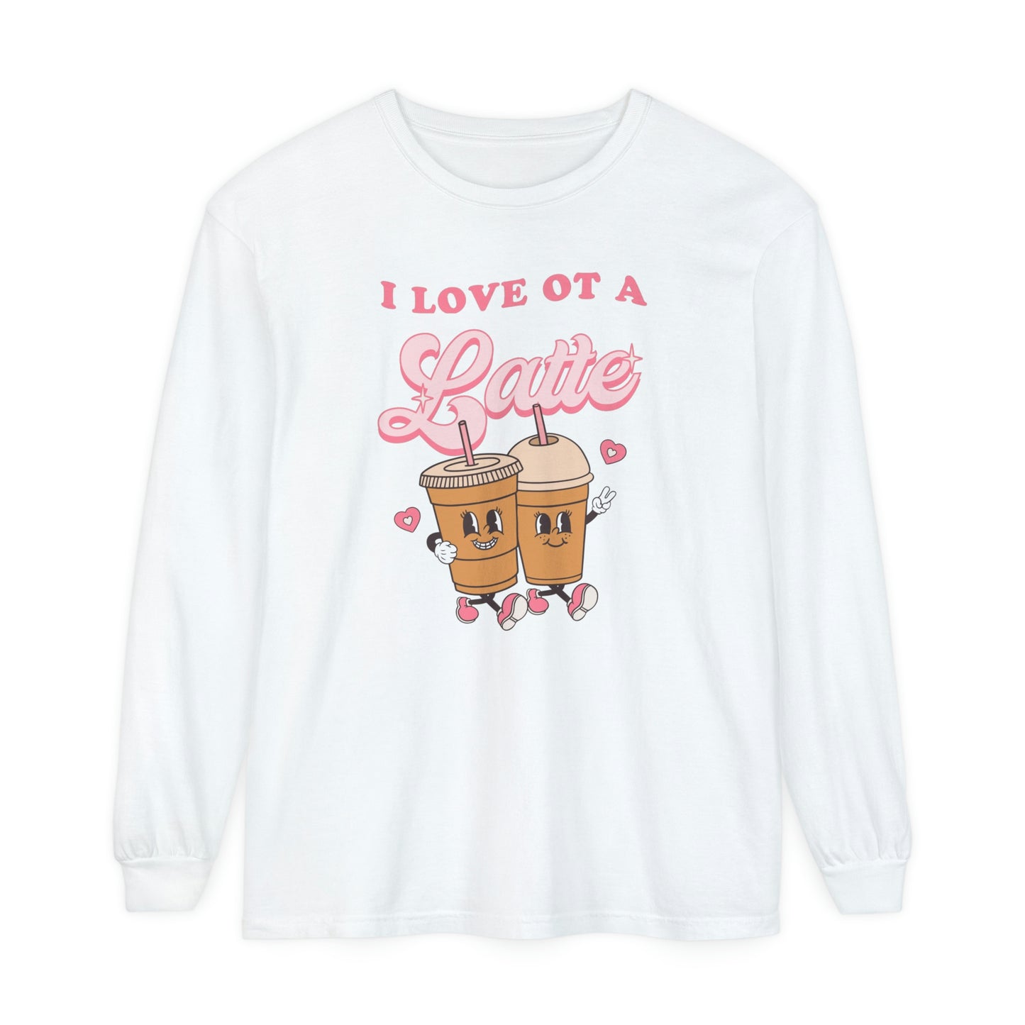 I Love OT a Latte Long Sleeve Comfort Colors T-Shirt