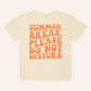 Summer Break Do Not Disturb Comfort Colors T-shirt | Back Print