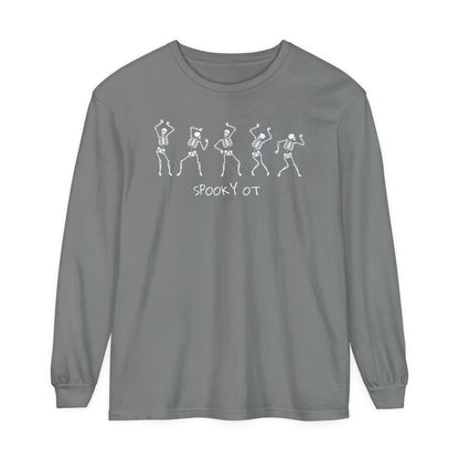 Spooky OT Skeletons Long Sleeve Comfort Colors T-Shirt