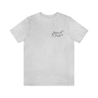 Speech Path Butterflies Jersey T-Shirt | Front and Back Print