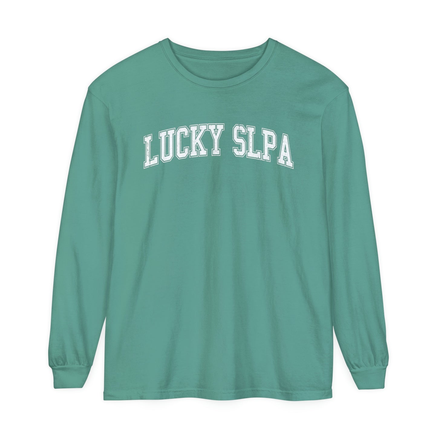 Lucky SLPA Distressed Long Sleeve Comfort Colors T-Shirt