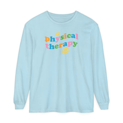 Physical Therapy Wavy Long Sleeve Comfort Colors T-Shirt