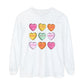 Speech Scope Candy Hearts Long Sleeve Comfort Colors T-Shirt