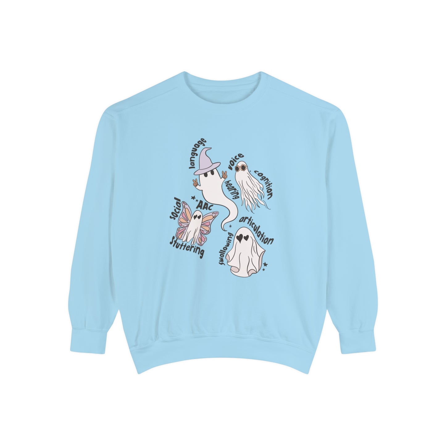 Ghost Friends Speech Scope Comfort Colors Sweatshirt