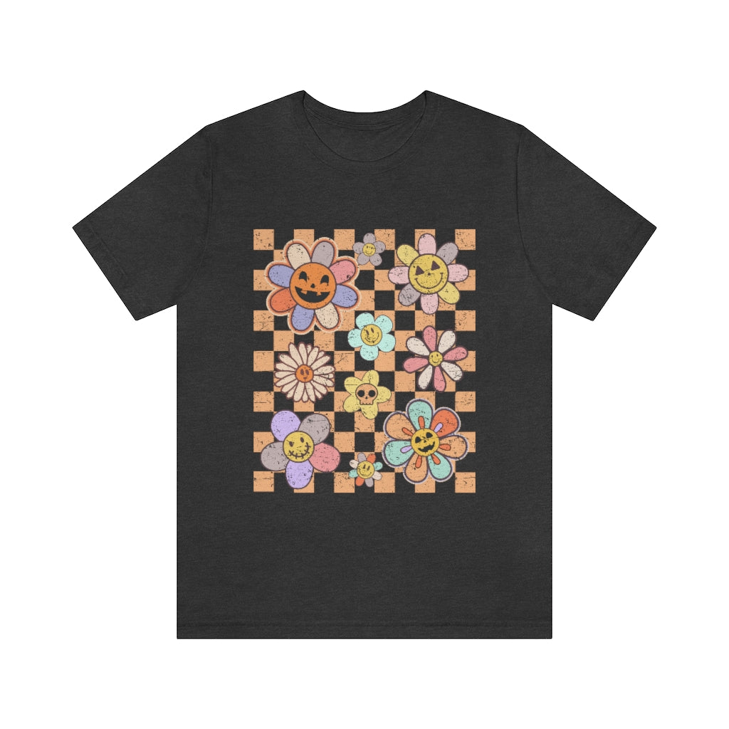 Distressed Retro Halloween Jersey T-Shirt