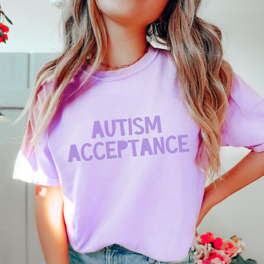 Autism Acceptance Tonal Comfort Colors T-Shirt