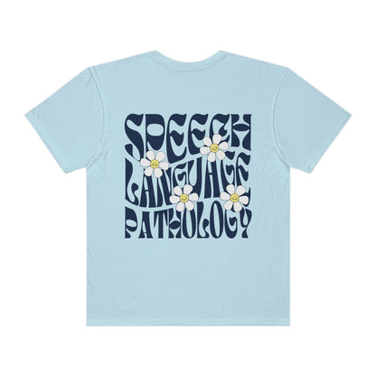 Speech Retro Daisy Comfort Colors T-Shirt | Front and Back Print