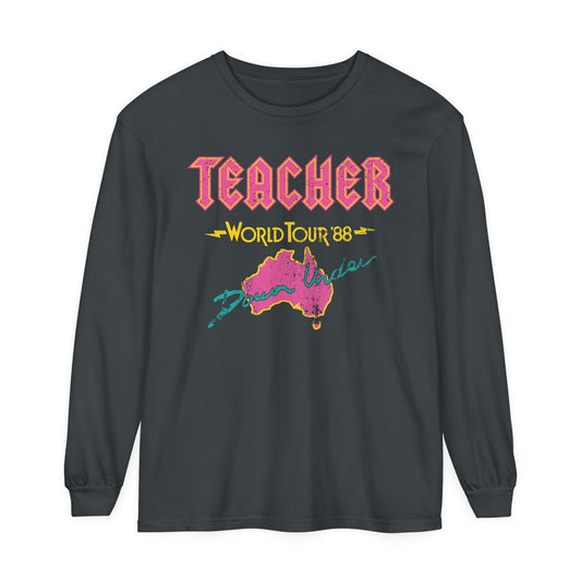 Teacher World Tour Long Sleeve Comfort Colors T-Shirt