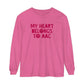 My Heart Belongs to AAC Long Sleeve Comfort Colors T-Shirt