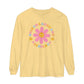 Speech Daisy Multicolored Long Sleeve Comfort Colors T-Shirt