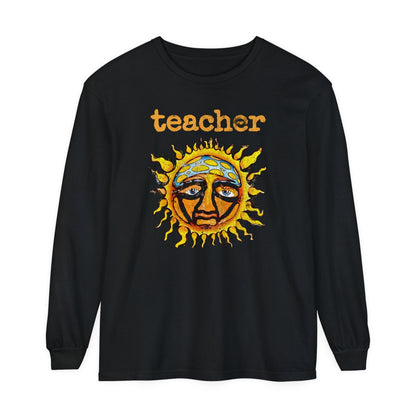 Rock Sun Teacher Long Sleeve Comfort Colors T-Shirt