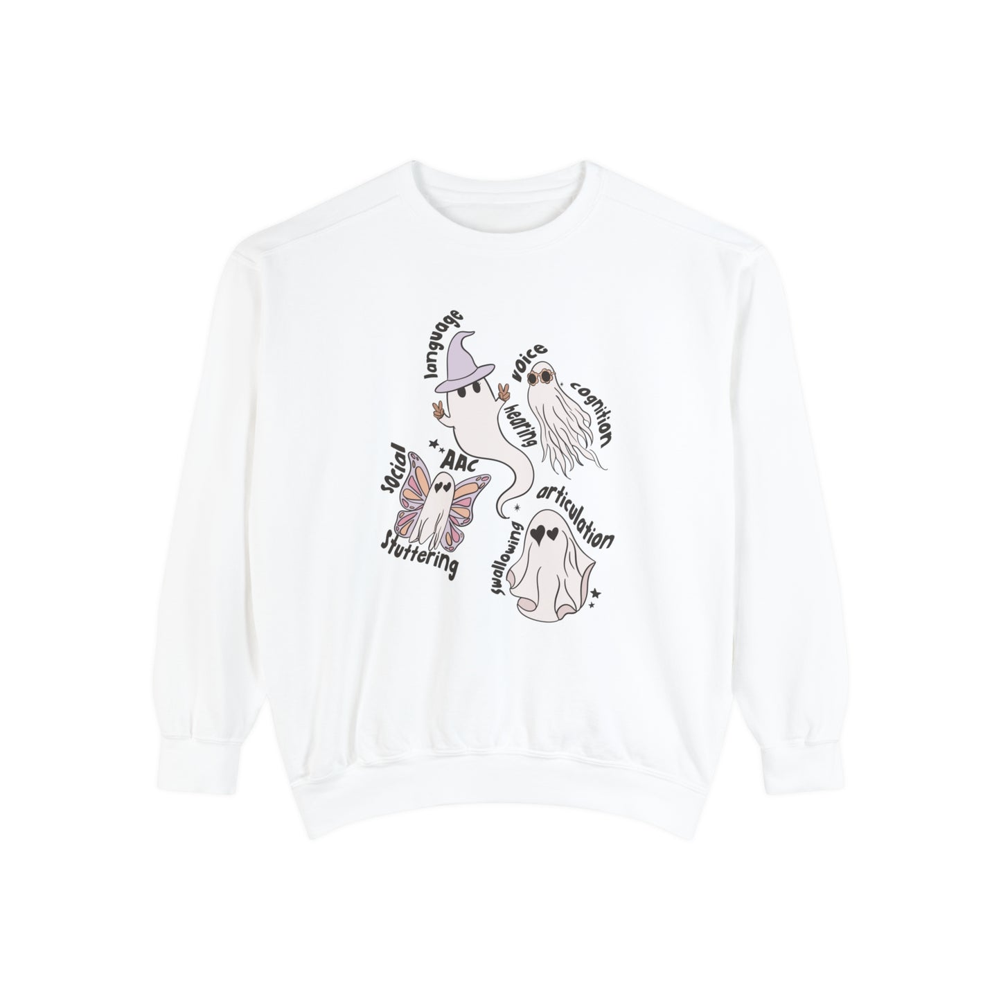 Ghost Friends Speech Scope Comfort Colors Sweatshirt