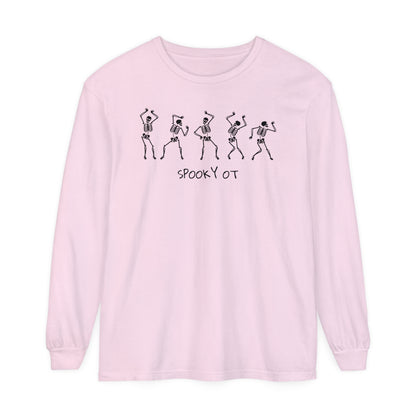 Spooky OT Skeletons Long Sleeve Comfort Colors T-Shirt