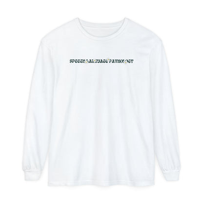 Speech Retro Daisy Long Sleeve Comfort Colors T-shirt