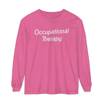 Pink Occupational Therapy Long Sleeve Comfort Colors T-Shirt