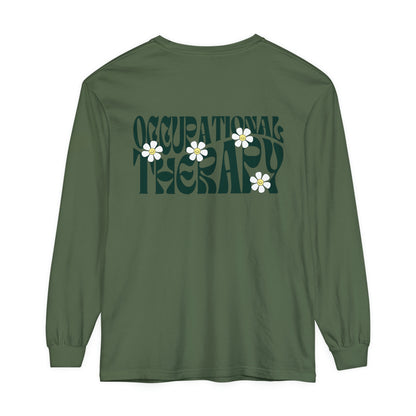 OT Retro Daisy Long Sleeve Comfort Colors T-shirt