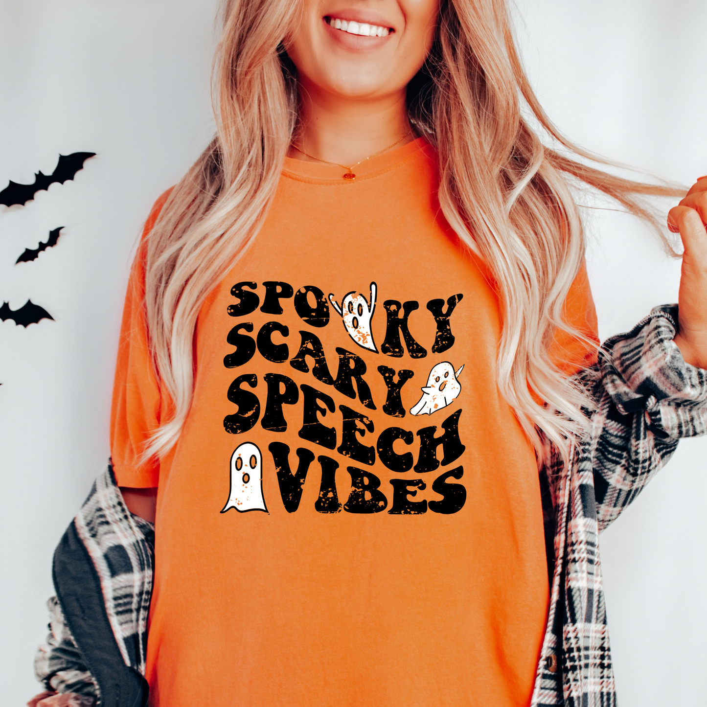 Spooky Scary Speech Vibes Comfort Colors T-Shirt