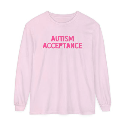 Autism Acceptance Tonal Long Sleeve Comfort Colors T-Shirt