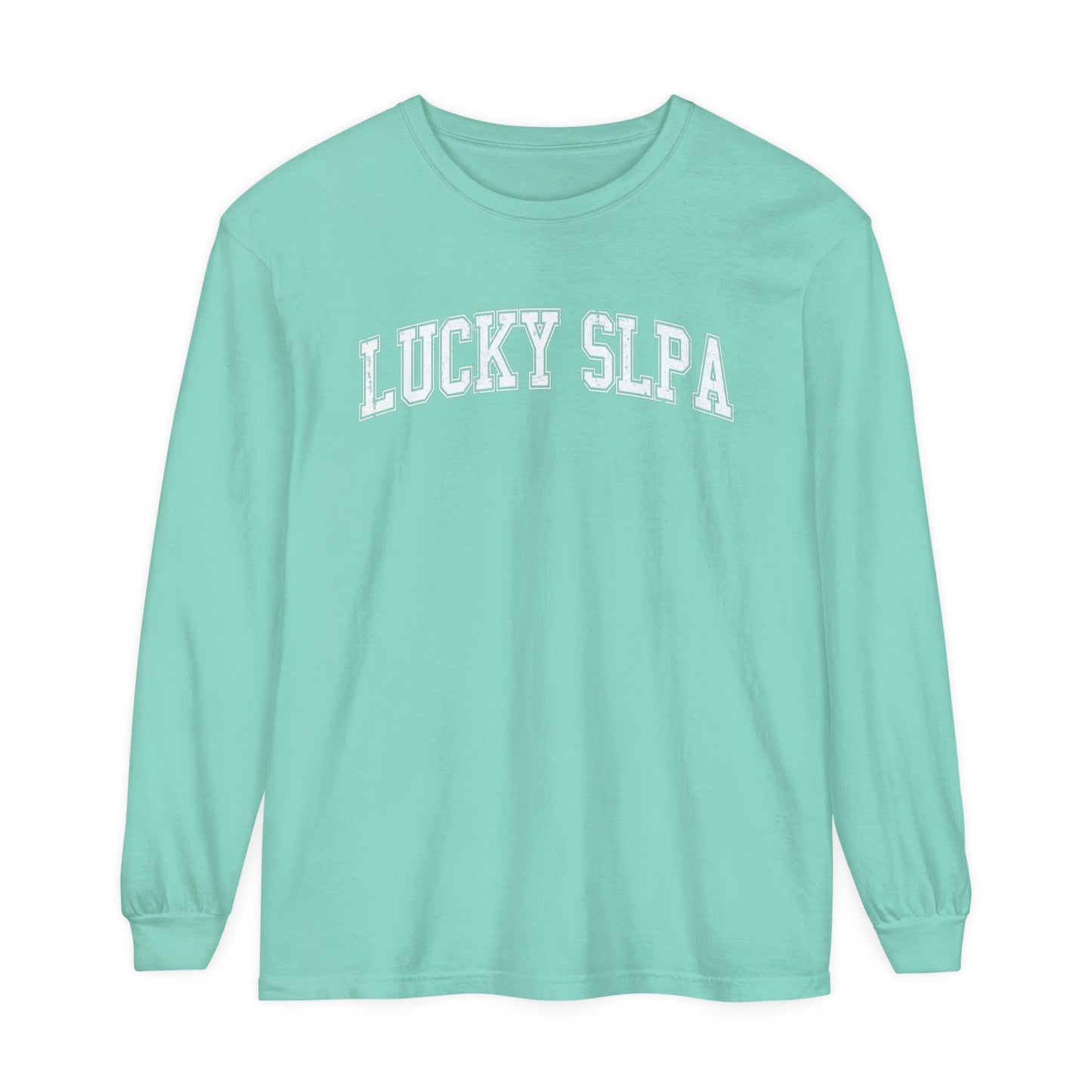 Lucky SLPA Distressed Long Sleeve Comfort Colors T-Shirt
