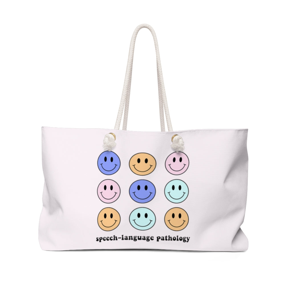 Multicolored Light Pink Oversized Therapy Tote