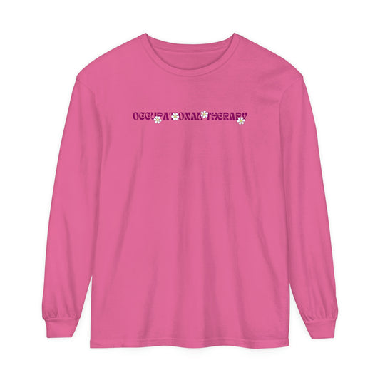OT Retro Daisy Long Sleeve Comfort Colors T-shirt