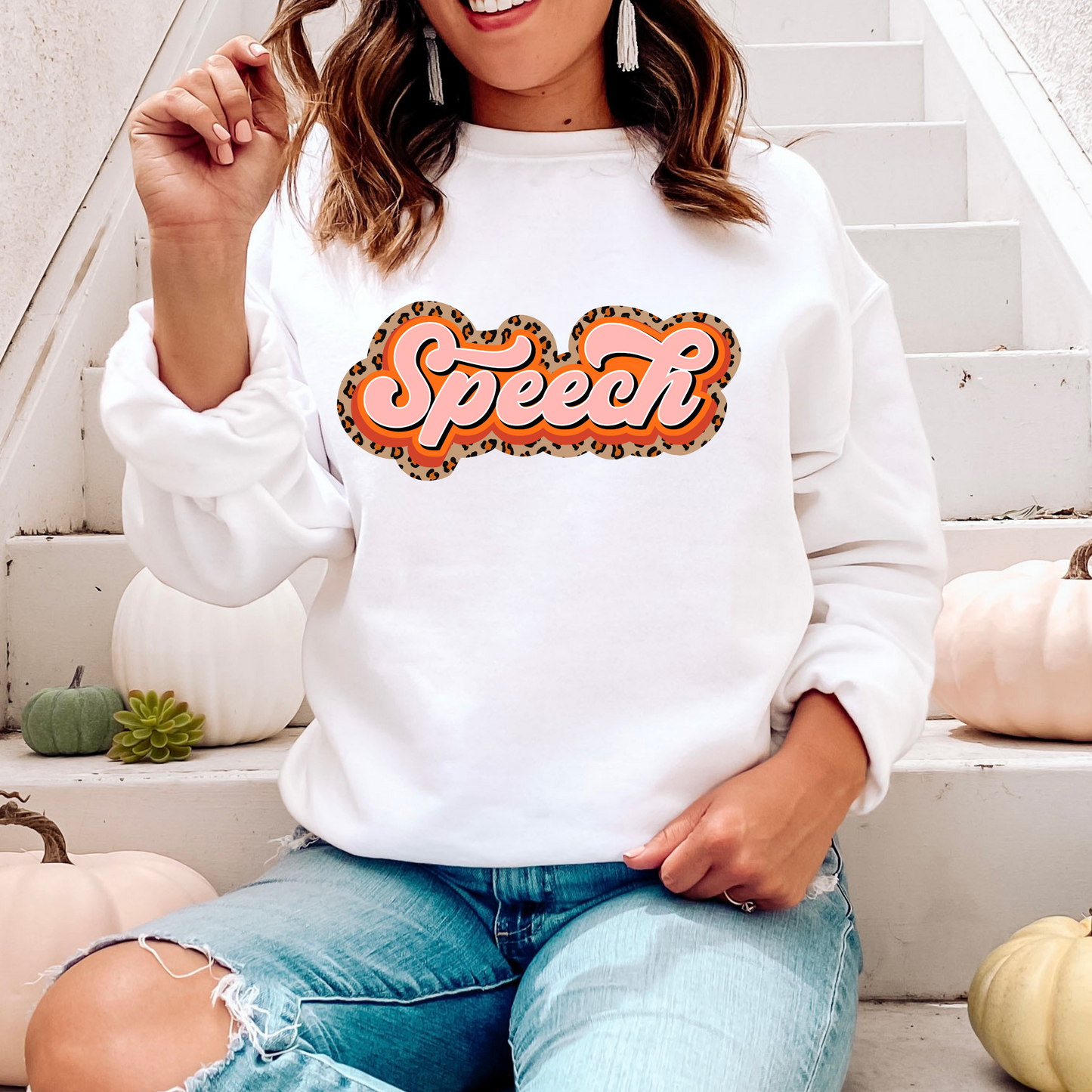 Cheetah Speech Crewneck Sweatshirt