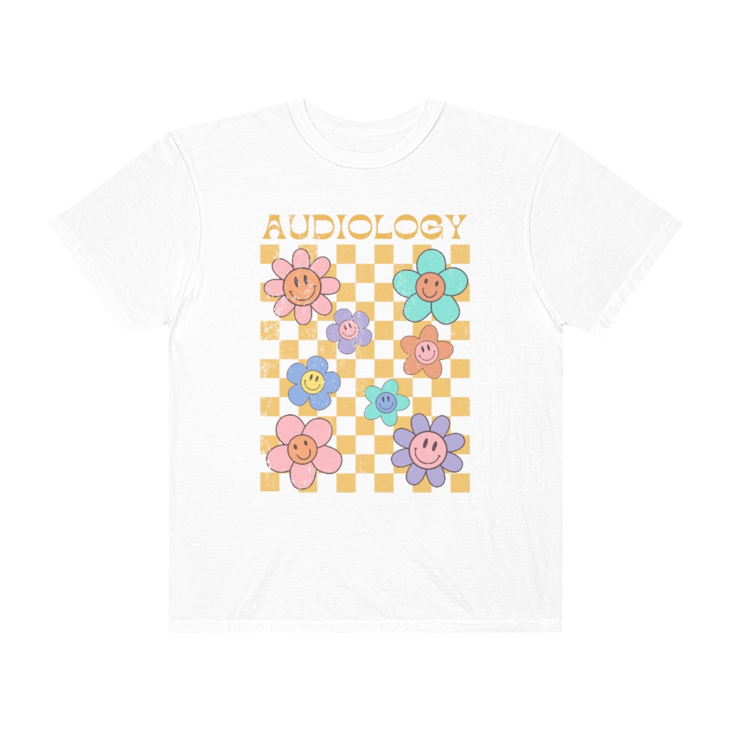 Audiology Distressed Retro Daisy Comfort Colors T-Shirt