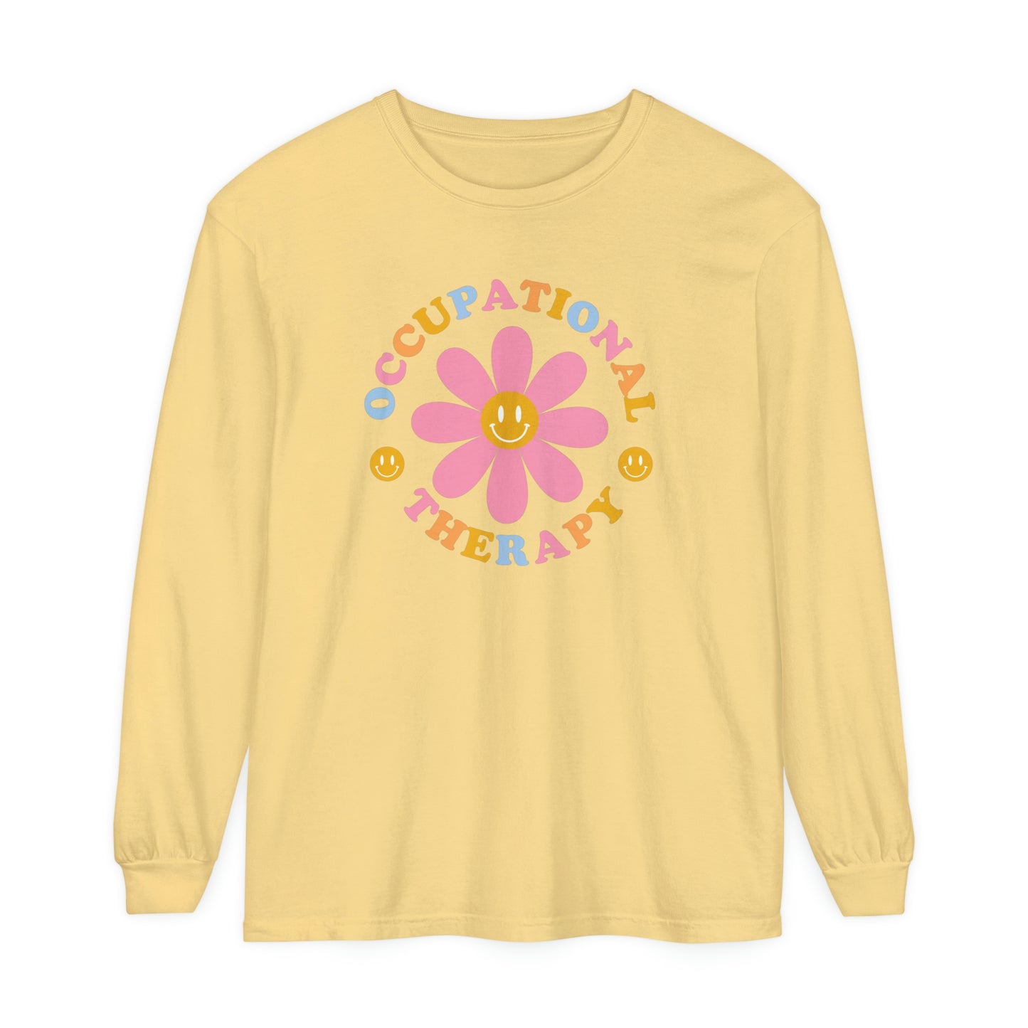 Occupational Therapy Daisy Long Sleeve Comfort Colors T-Shirt