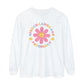 Speech Daisy Multicolored Long Sleeve Comfort Colors T-Shirt