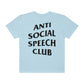 Antisocial Speech Club Comfort Colors T-Shirt | Front and Back Print
