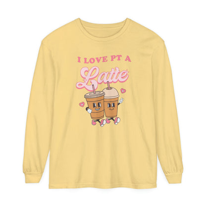 I Love PT a Latte Long Sleeve Comfort Colors T-Shirt